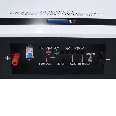 Deep Cycle Residential Solar Battery Storage , Indoor Lithium Battery Wall Mount