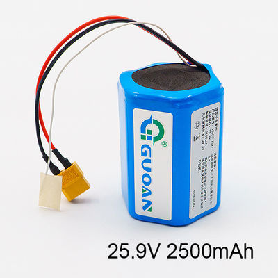 Rechargeable Custom Battery Packs 25.9V 2500mAh Hexagonal Shape