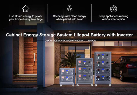 50KWH 51.2V Solar Battery Storage System 6000 Cycles Residential Use