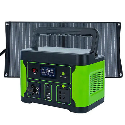 Lithium Portable Power Station Battery 600W AC DC Output With Solar Charging